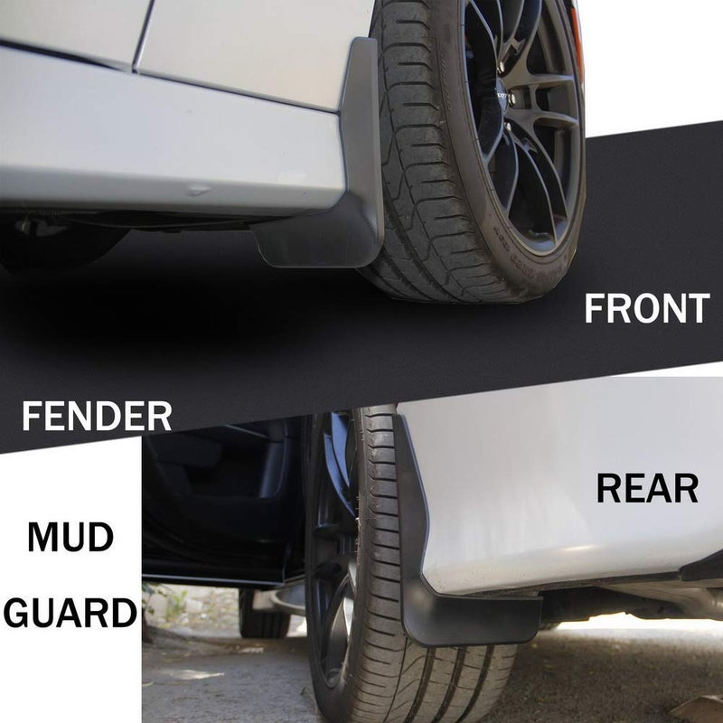 Crosselec 4Pcs Car Black Mud Flaps Mudguard Fender Accessories For Dodge Charger 2015+ (GT/RT/SCAT PACK) - Image 2